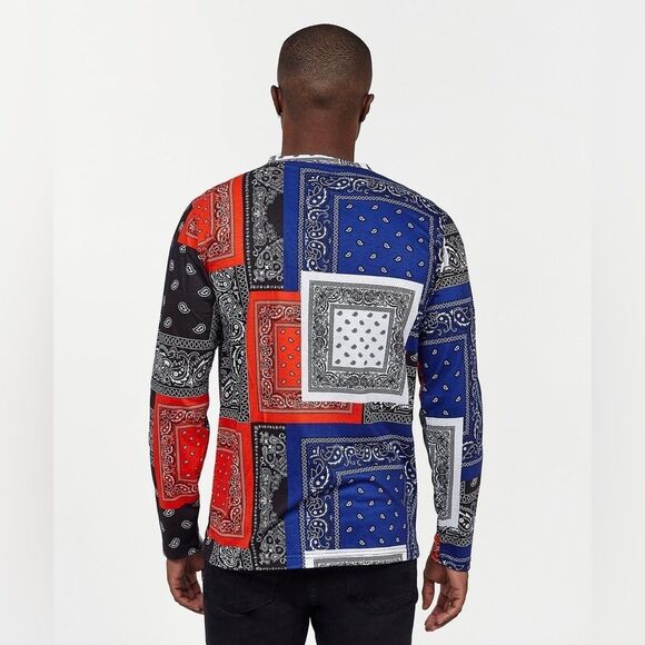 Reason Flag Bandana Print Long Sleeve Tee - Picture 3 of 4